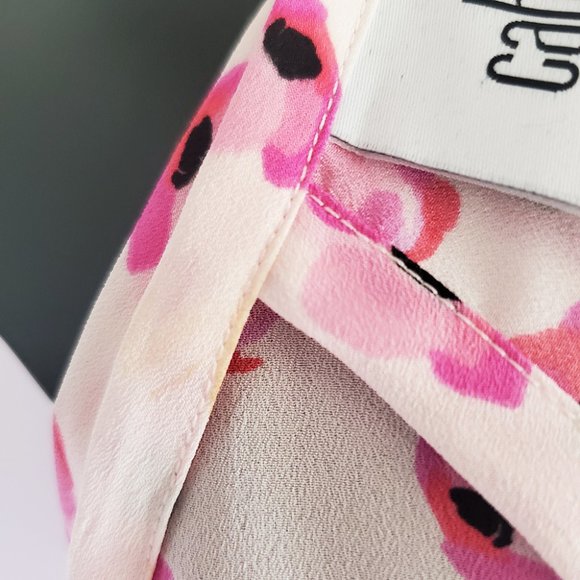 CABI Floating Poppies Tie Back Pink Halter Top M - Picture 9 of 10